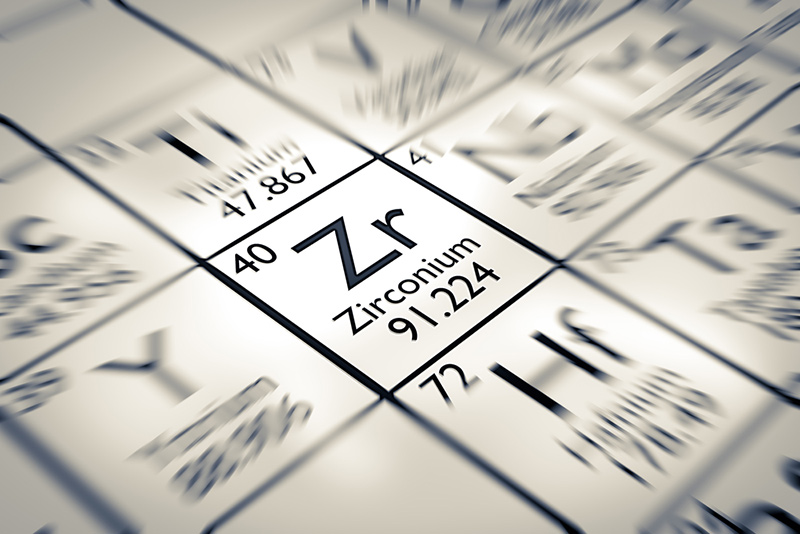 Zirconium is a chemical element with symbol Zr and atomic number 40